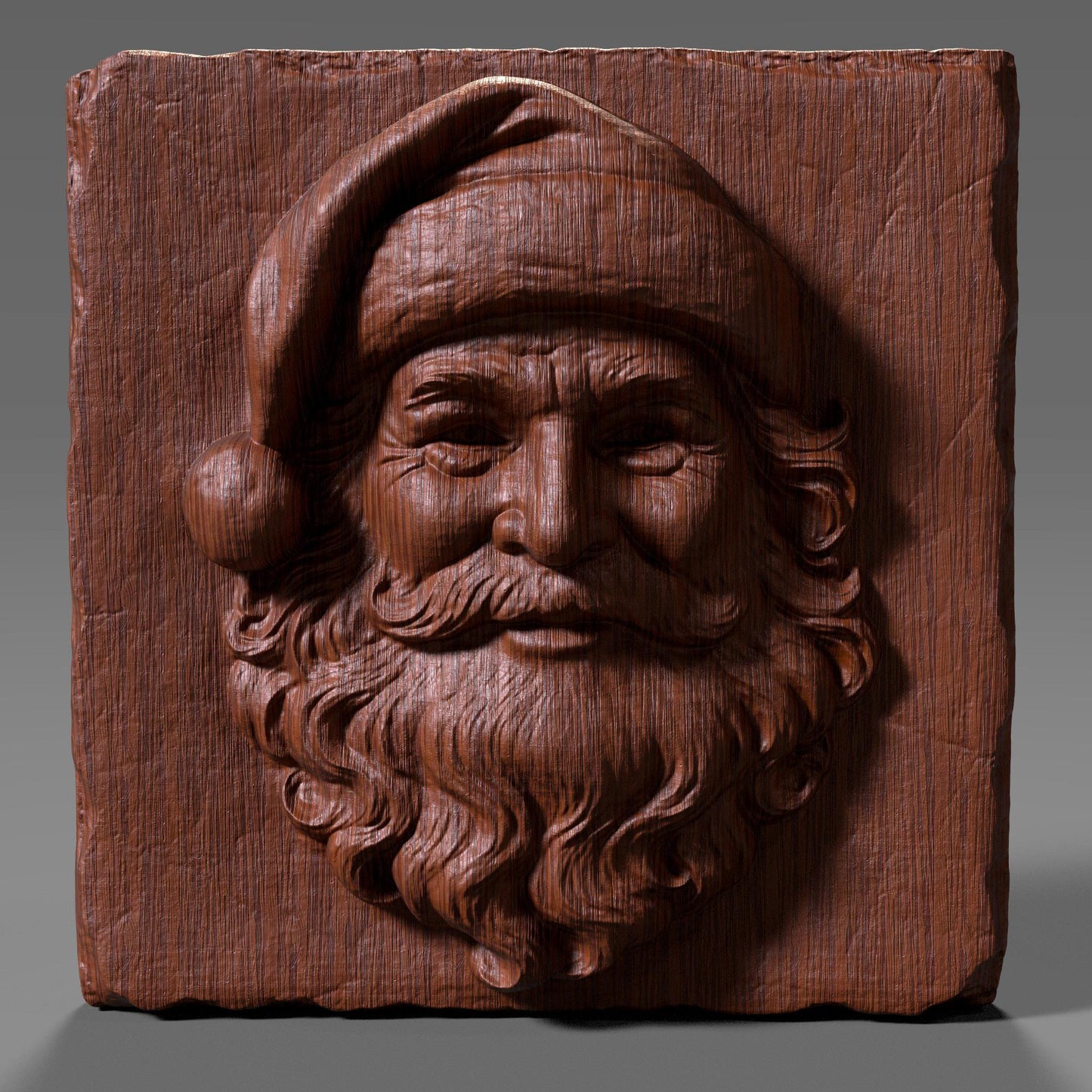 Santa Claus 3D Relief: CNC Laser Engraving File (STL + Depth Map)
