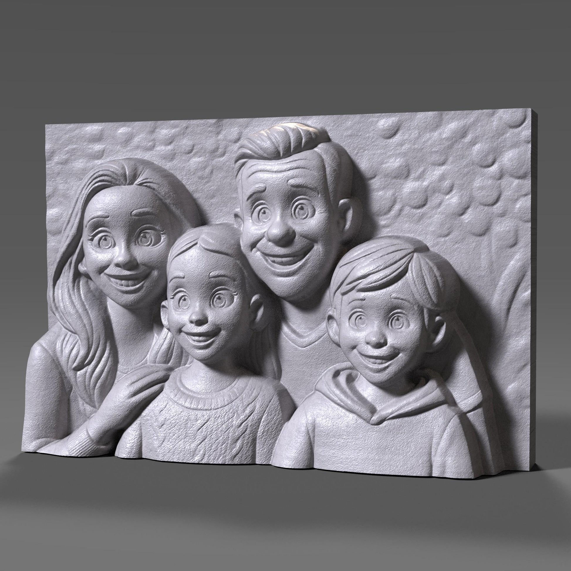 Custom 3D Photo Portrait & Bas Relief: Personalized Digital Wall Art (Digital File