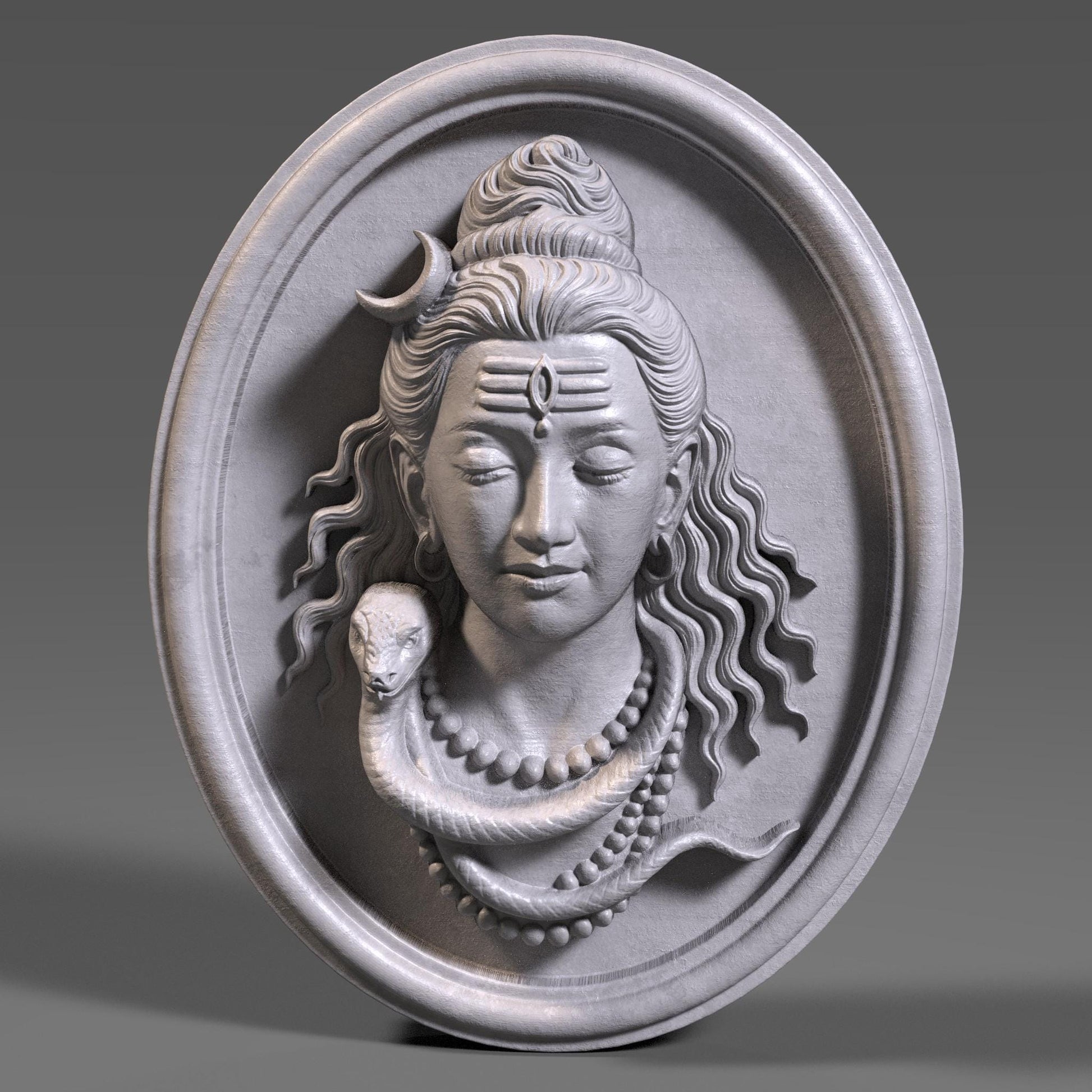 Lord Shiva Wood Carving: Hindu God Bas Relief Wall Art (Digital Download)
