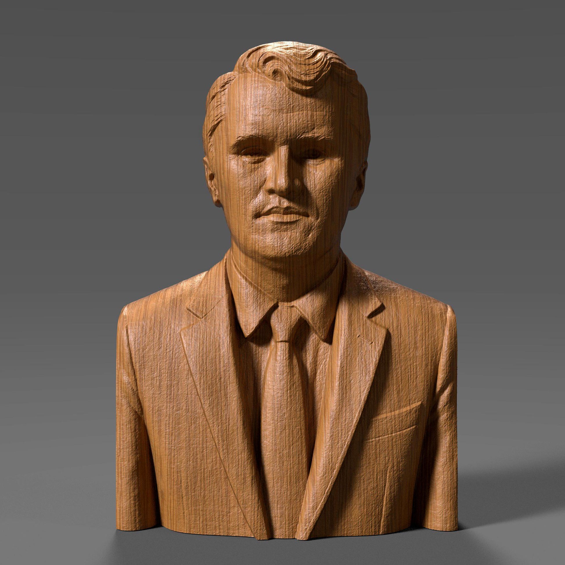 Intricately detailed wood bas-relief portrait of Charlie Kirk, conservative commentator and founder of Turning Point USA. This handcrafted carving shows him in a suit and tie, with sharp features and a confident gaze, symbolizing leadership and activism. Perfect as a tribute piece, collector’s art, or gift for admirers of Kirk’s work, this CNC wood sculpture combines tradition and modern design, making it ideal for display in homes, offices, or political art collections.