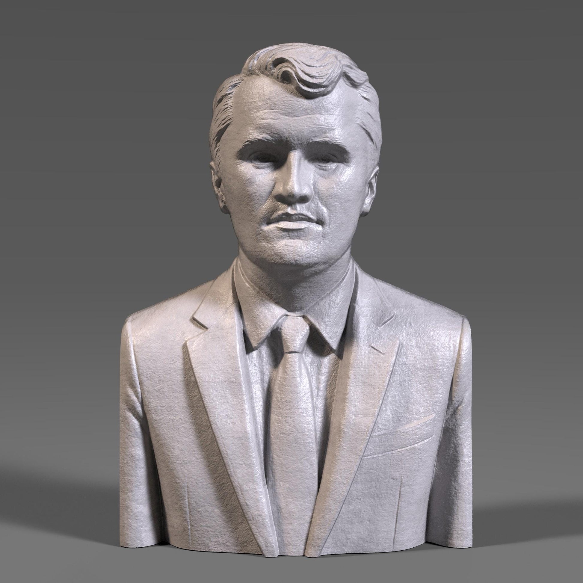 Intricately detailed wood bas-relief portrait of Charlie Kirk, conservative commentator and founder of Turning Point USA. This handcrafted carving shows him in a suit and tie, with sharp features and a confident gaze, symbolizing leadership and activism. Perfect as a tribute piece, collector’s art, or gift for admirers of Kirk’s work, this CNC wood sculpture combines tradition and modern design, making it ideal for display in homes, offices, or political art collections.