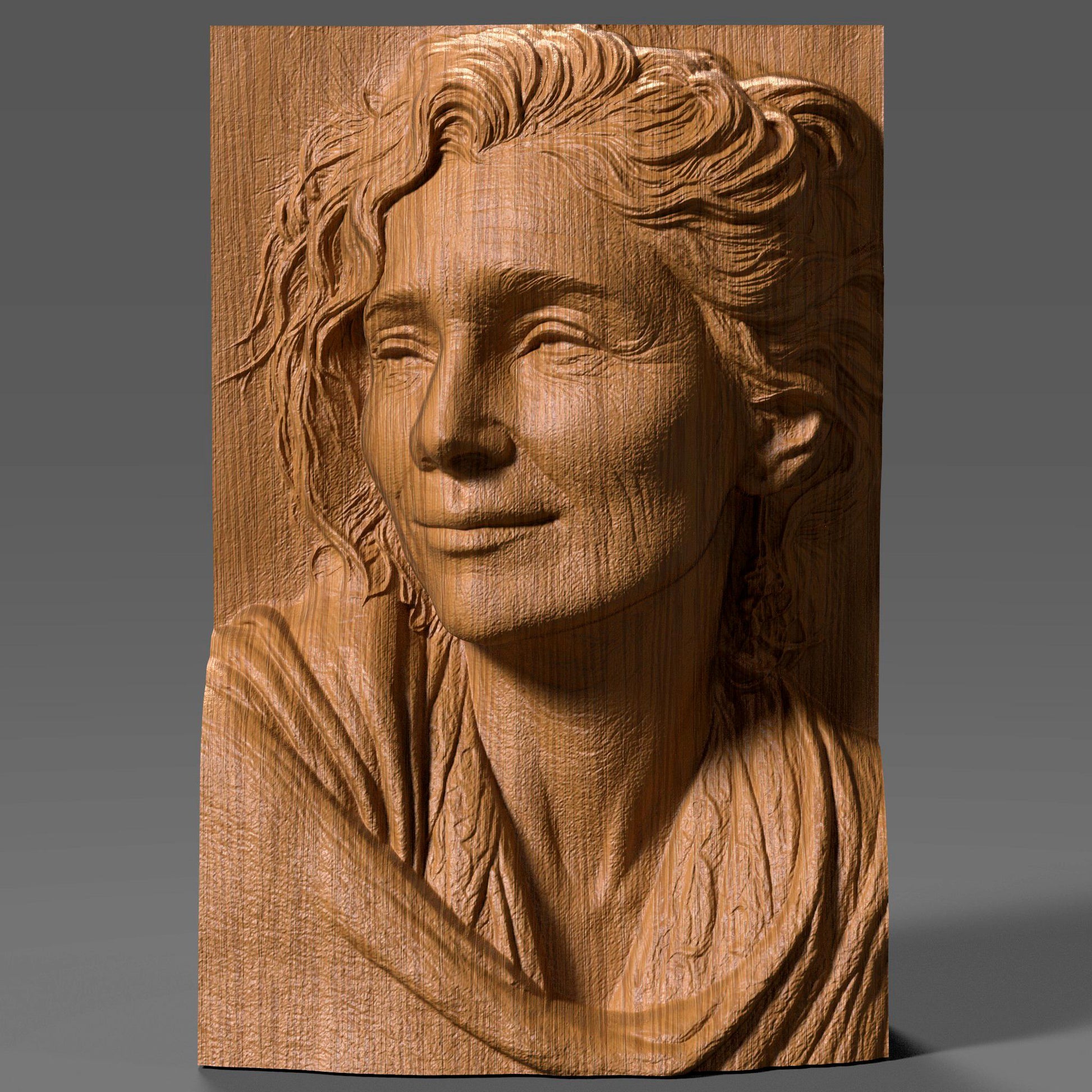 Custom 3D Bas Relief Portrait: Personalized STL File (Digital Download)