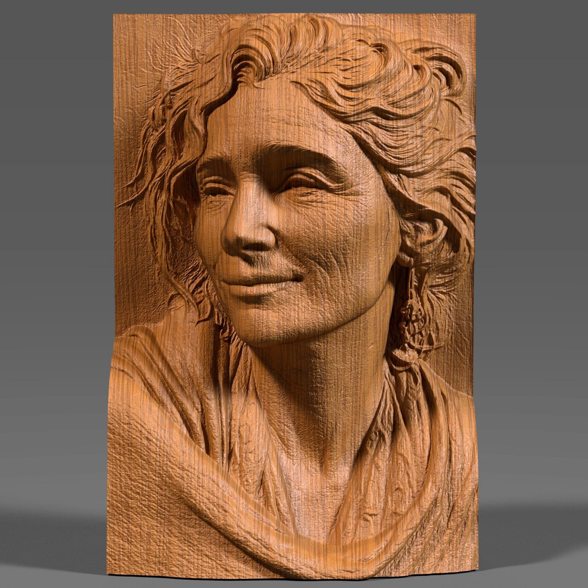 Custom 3D Bas Relief Portrait: Personalized STL File (Digital Download)