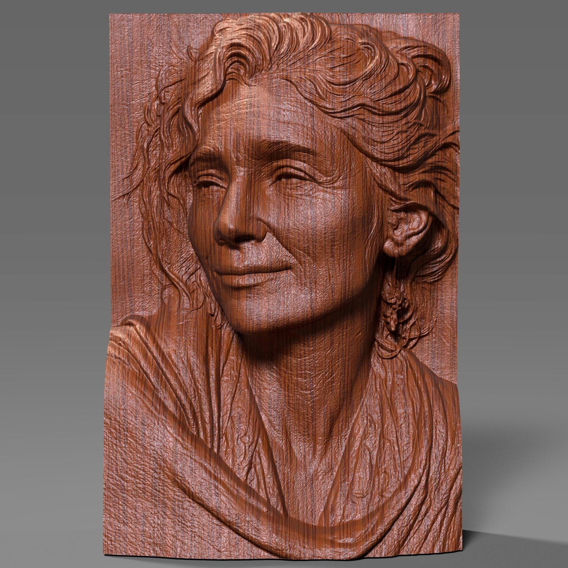 Custom 3D Bas Relief Portrait: Personalized STL File (Digital Download)