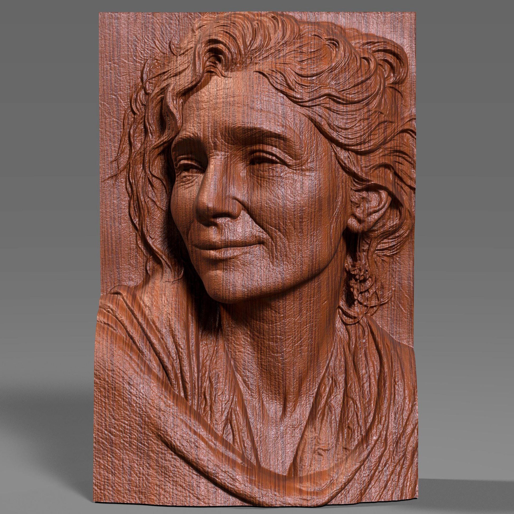 Custom 3D Bas Relief Portrait: Personalized STL File (Digital Download)