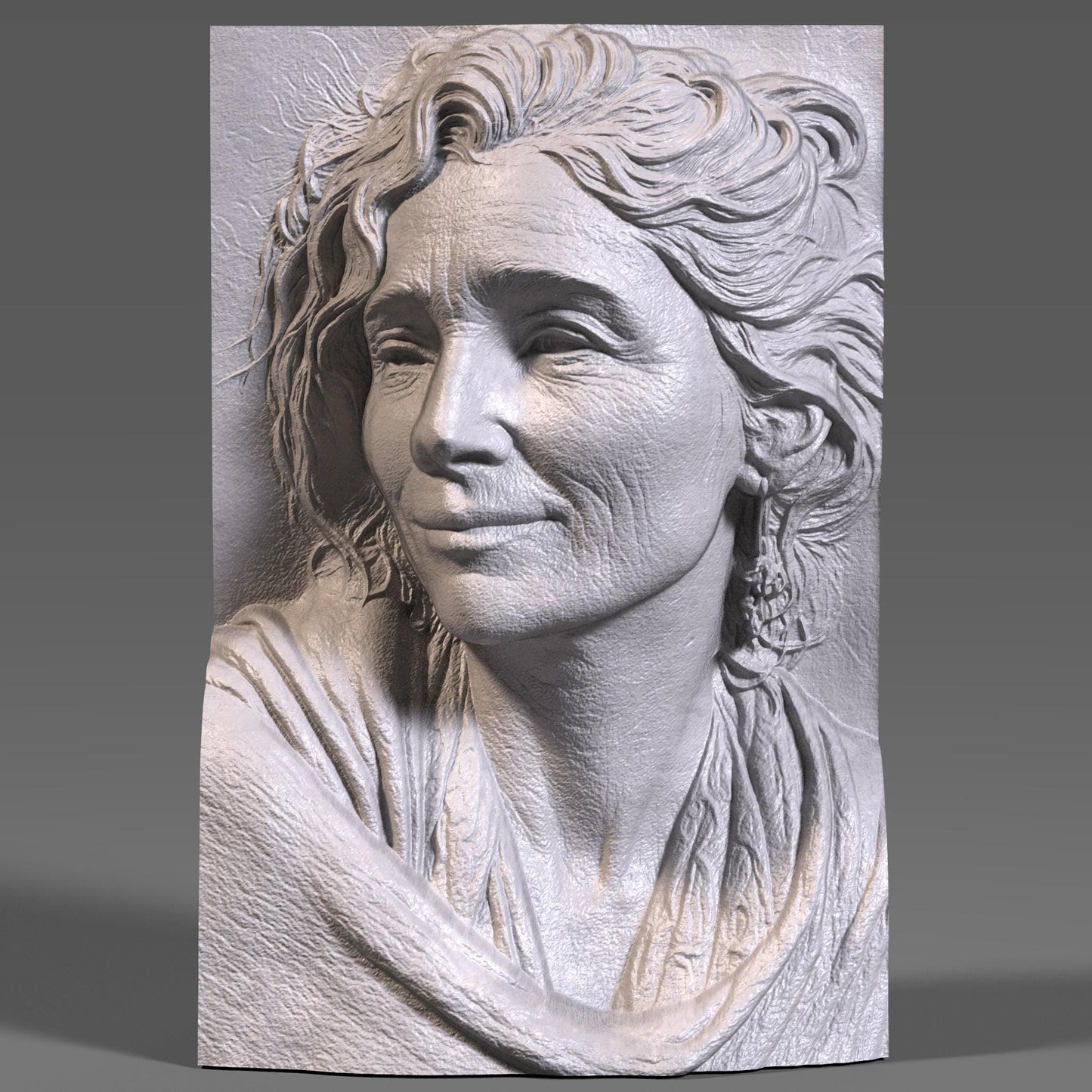 Custom 3D Bas Relief Portrait: Personalized STL File (Digital Download)