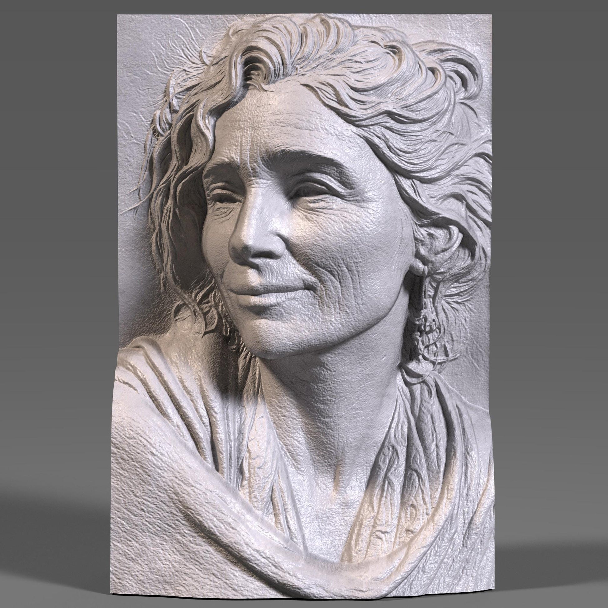 Custom 3D Bas Relief Portrait: Personalized STL File (Digital Download)