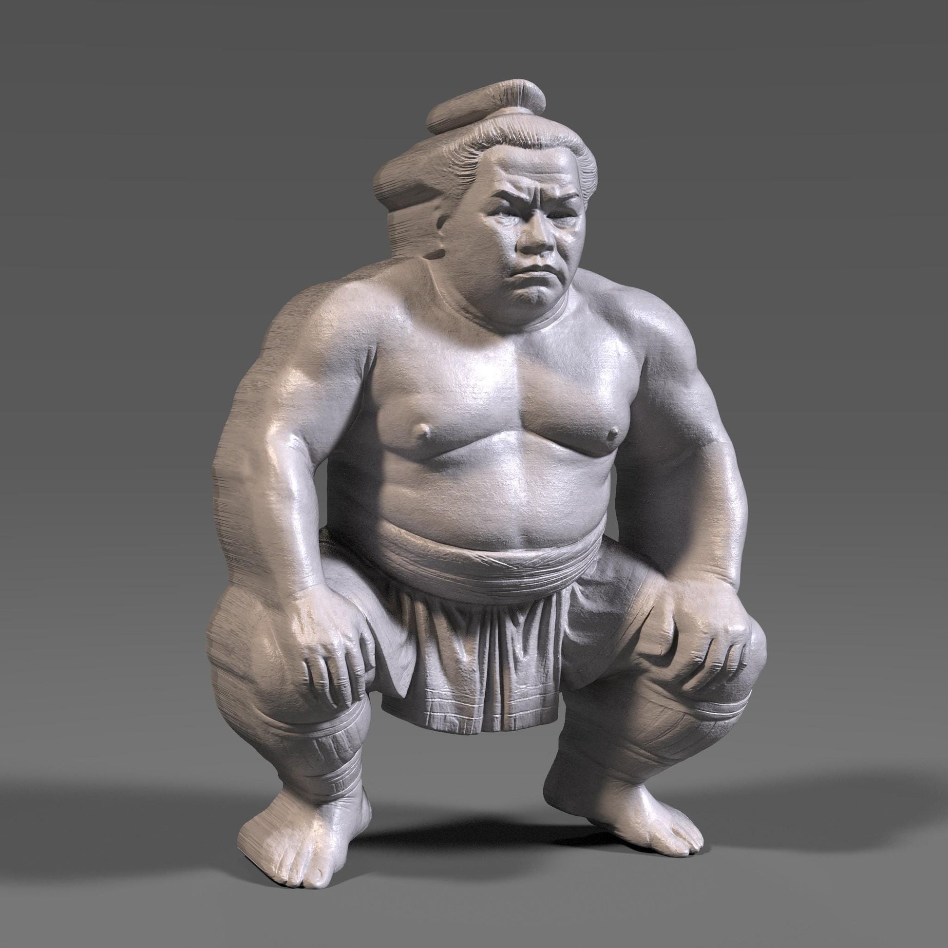 Sumo Wrestler 3D Relief Model | Japanese Martial Arts (Digital Download)