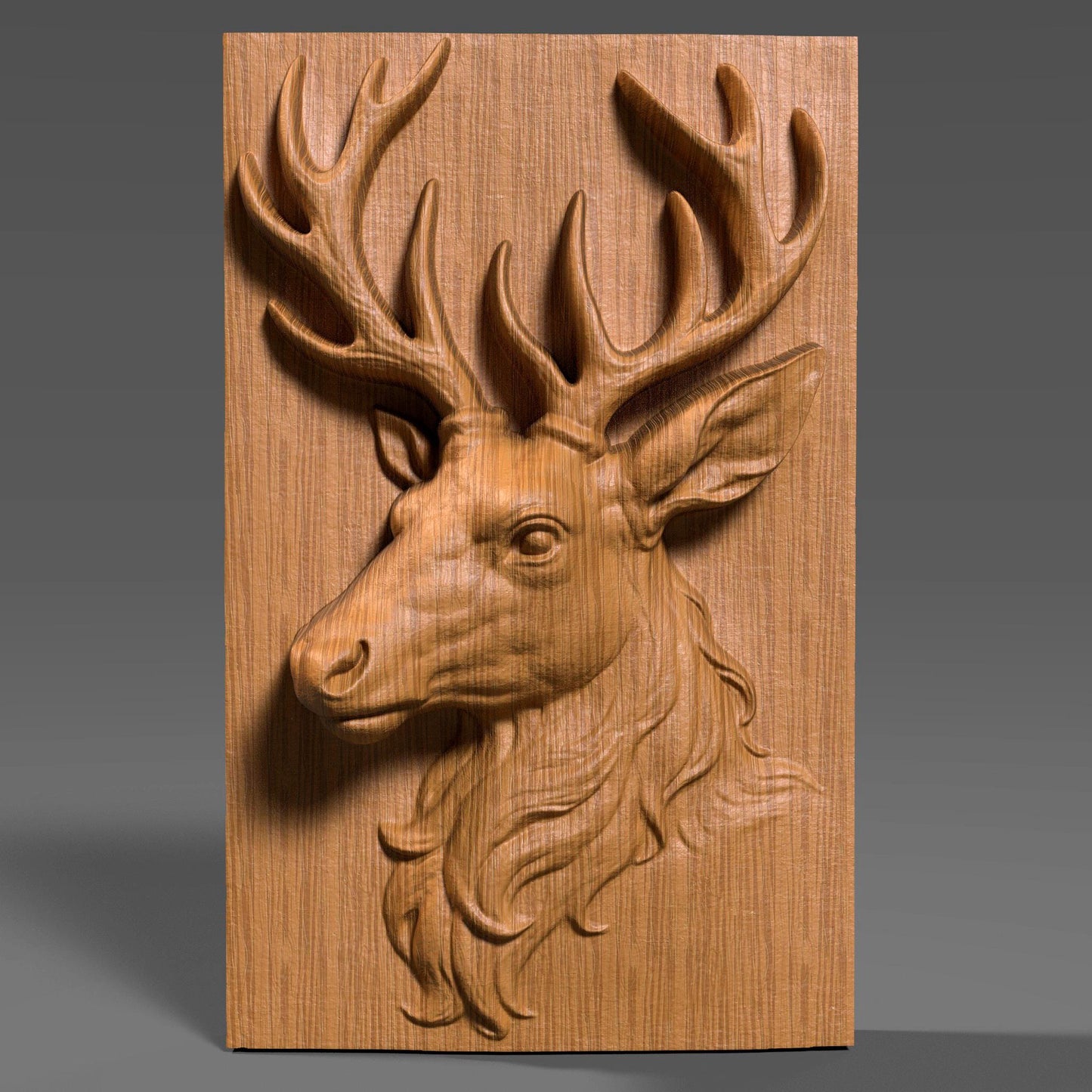 Christmas Reindeer 3D Wood Carving | Festive Bas Relief Wall Art | Christian |Catholic Holiday Decor | Digital Download