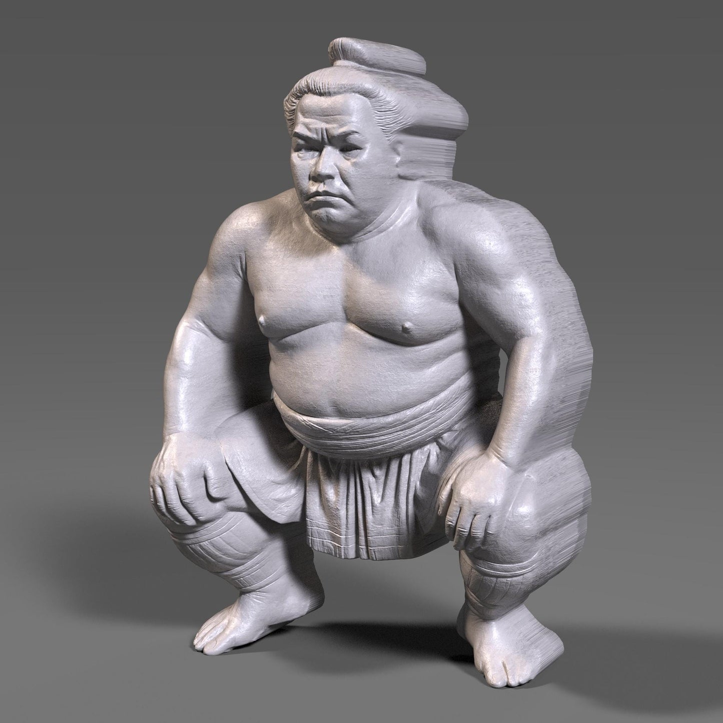 Sumo Wrestler 3D Relief Model | Japanese Martial Arts (Digital Download)