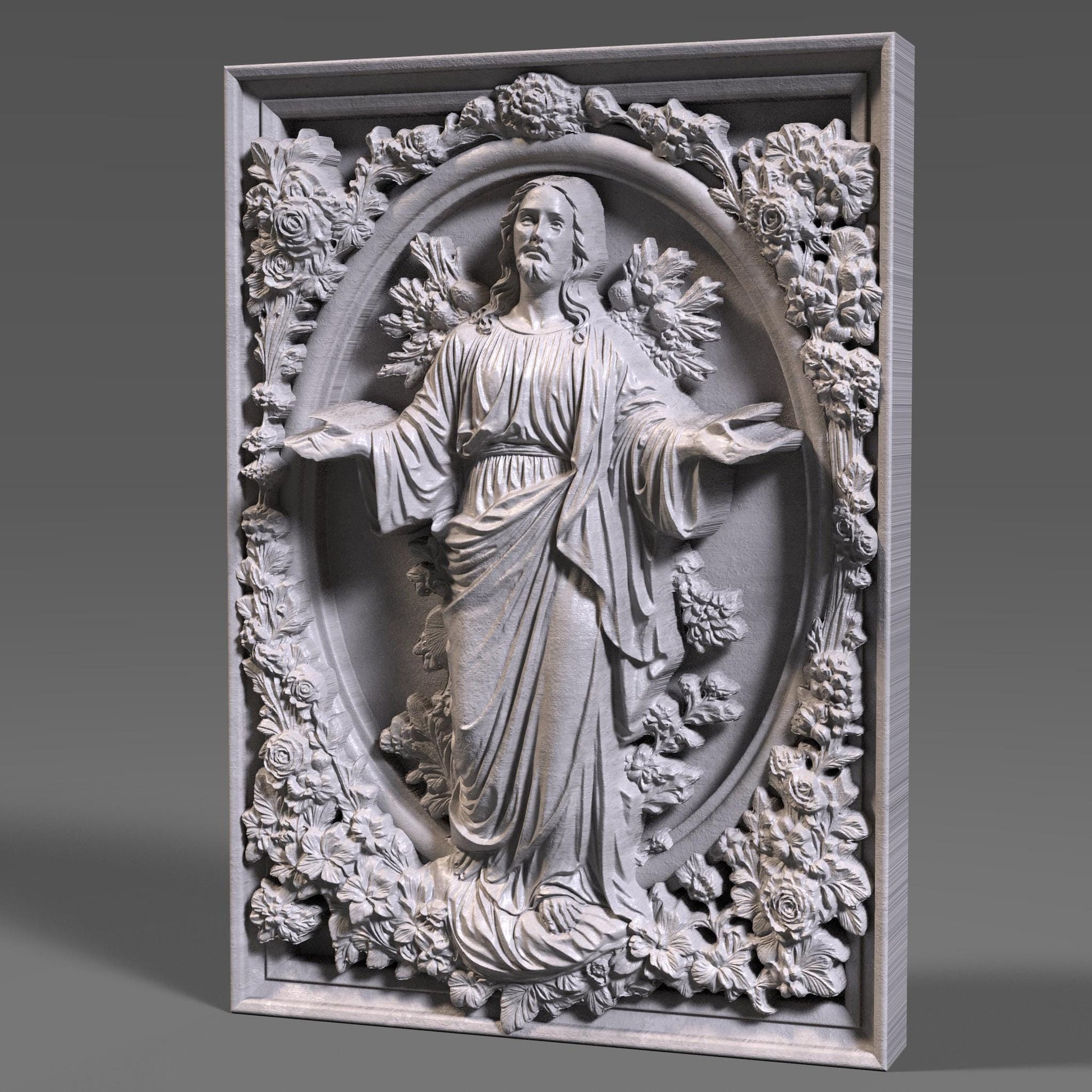Jesus Christ 3D Relief Model: CNC Carving, Laser Engraving (Digital Download)
