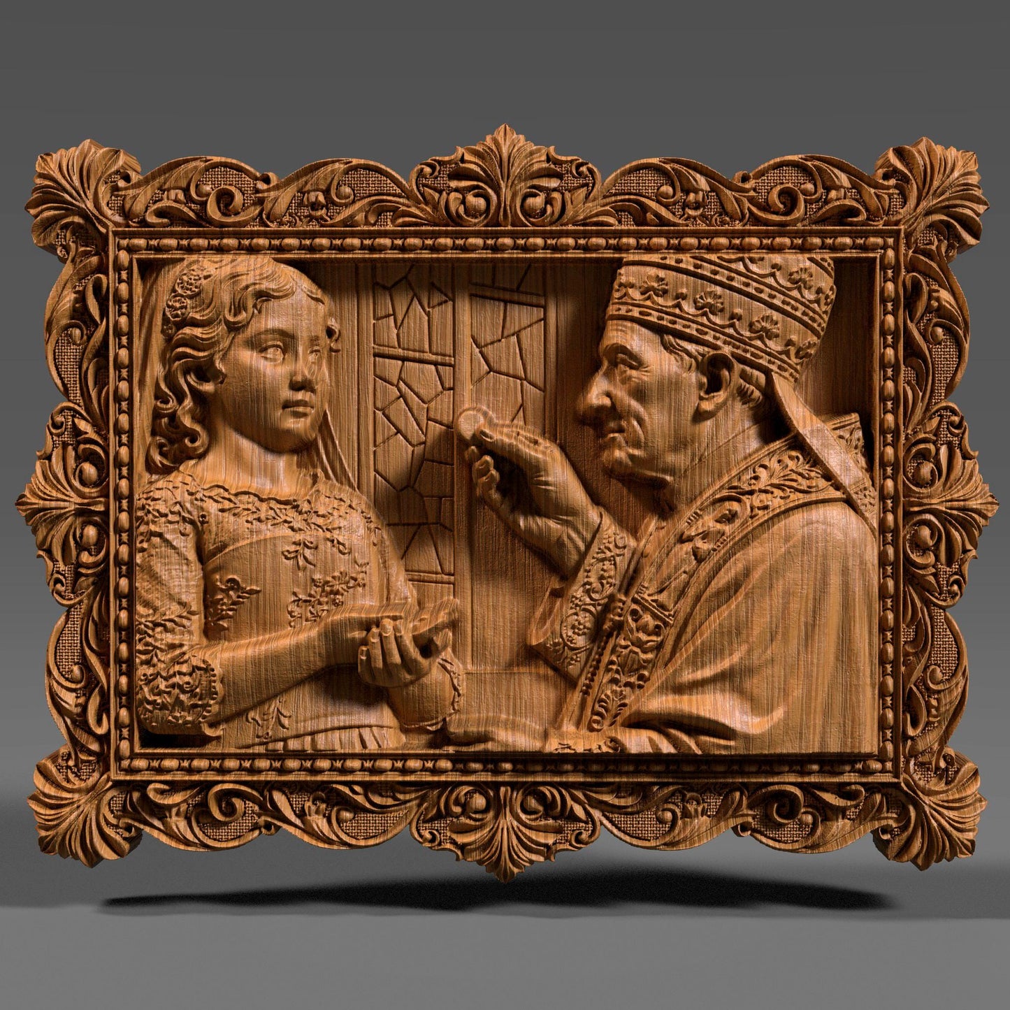 Custom First Communion 3D Bas Relief STL | Child Communion Wall Art: Personalized STL File (Digital Download)