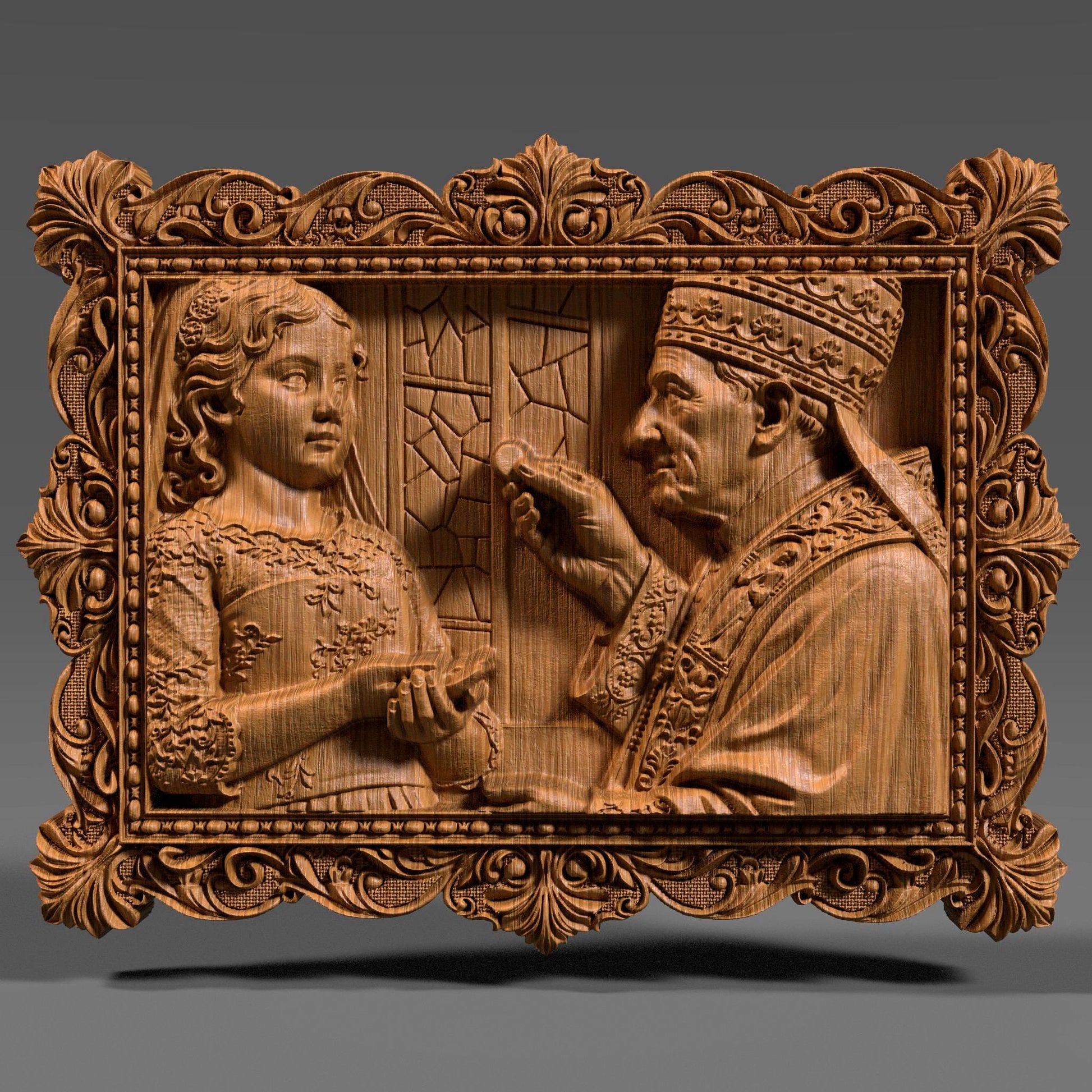 Custom First Communion 3D Bas Relief STL | Child Communion Wall Art: Personalized STL File (Digital Download)