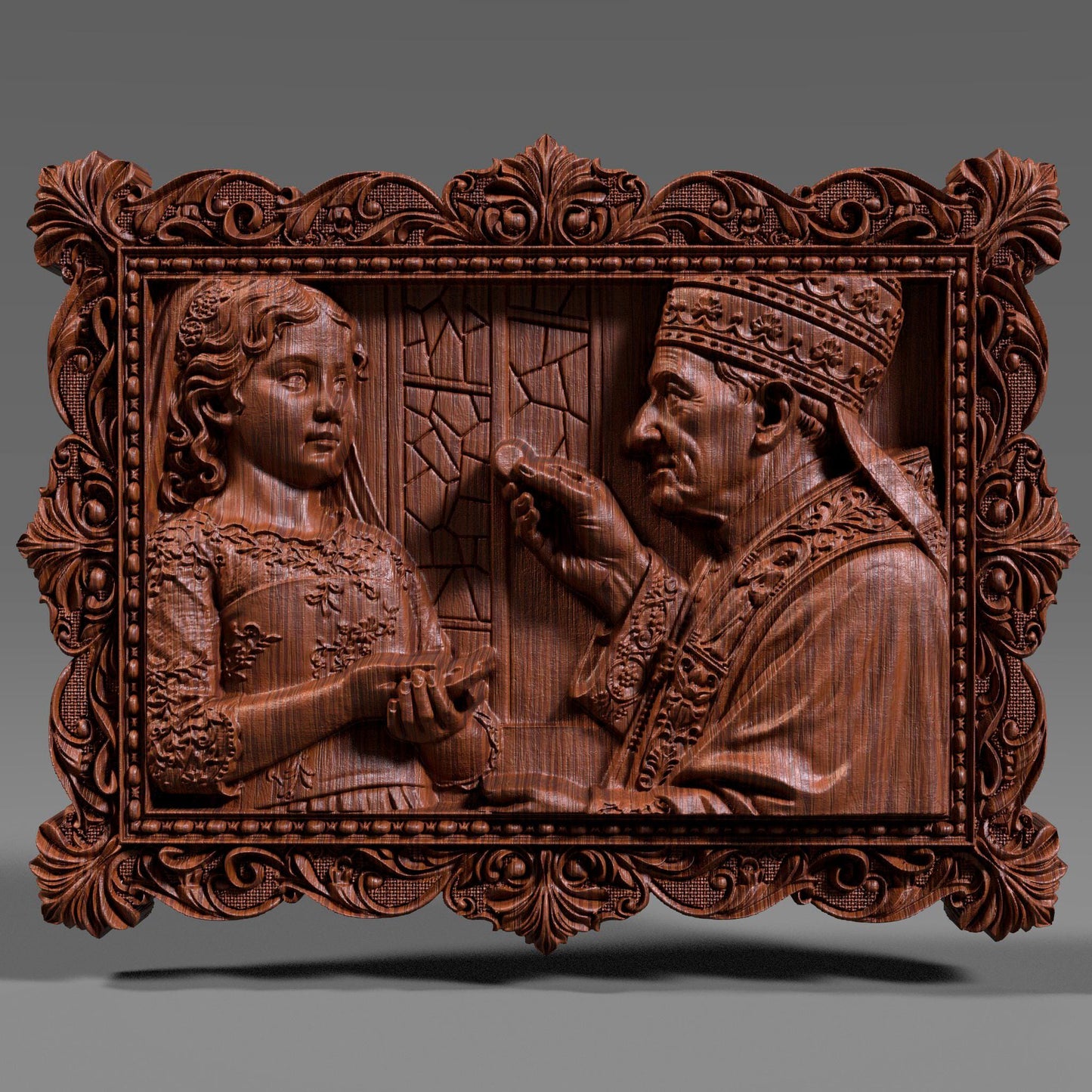 Custom First Communion 3D Bas Relief STL | Child Communion Wall Art: Personalized STL File (Digital Download)