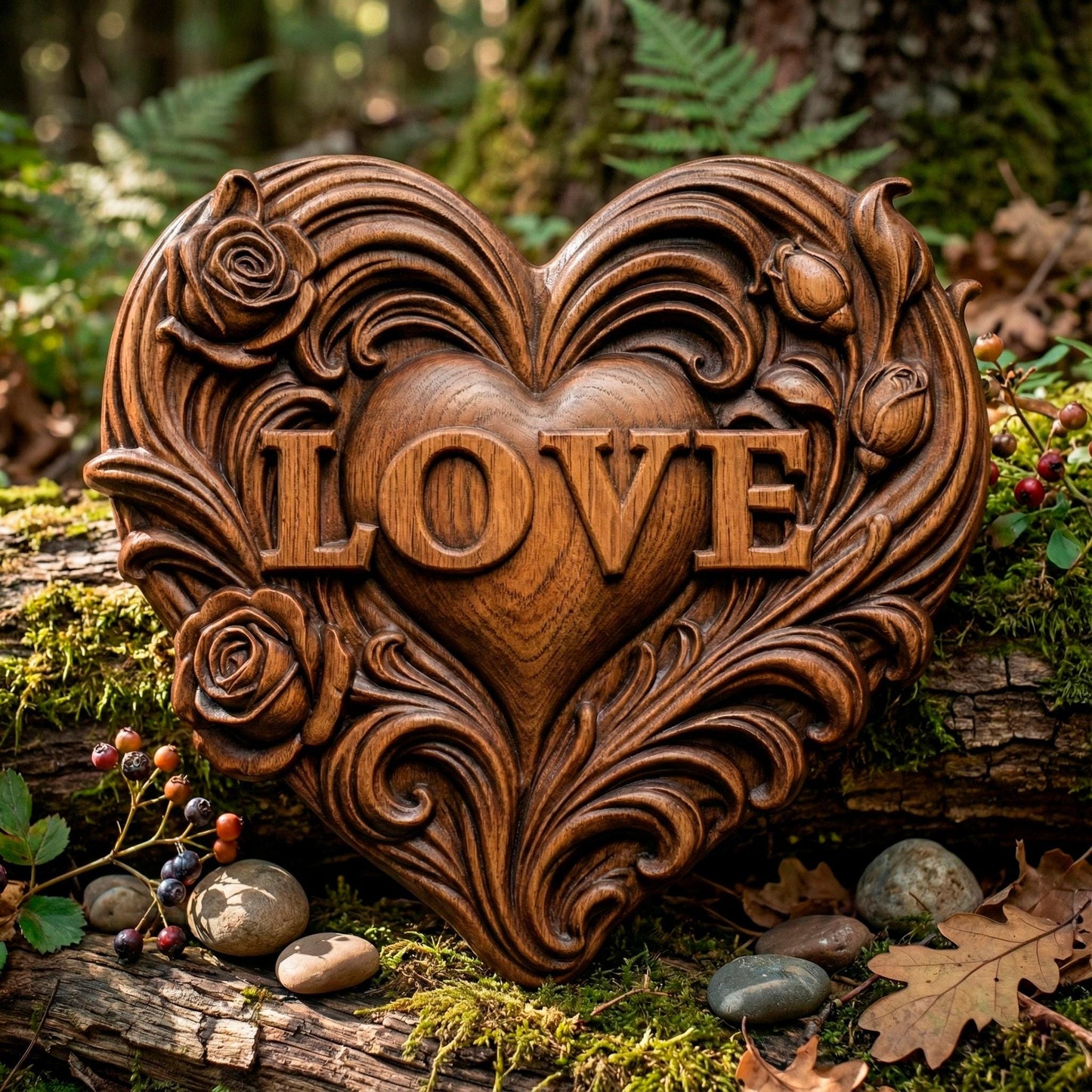 Valentines Day Decor | LOVE Heart | 3D Bas Relief STL | CNC Wall Art | Custom Gift for Couples(Digital Download)