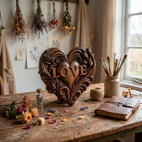 Valentines Day Decor | LOVE Heart | 3D Bas Relief STL | CNC Wall Art | Custom Gift for Couples(Digital Download)