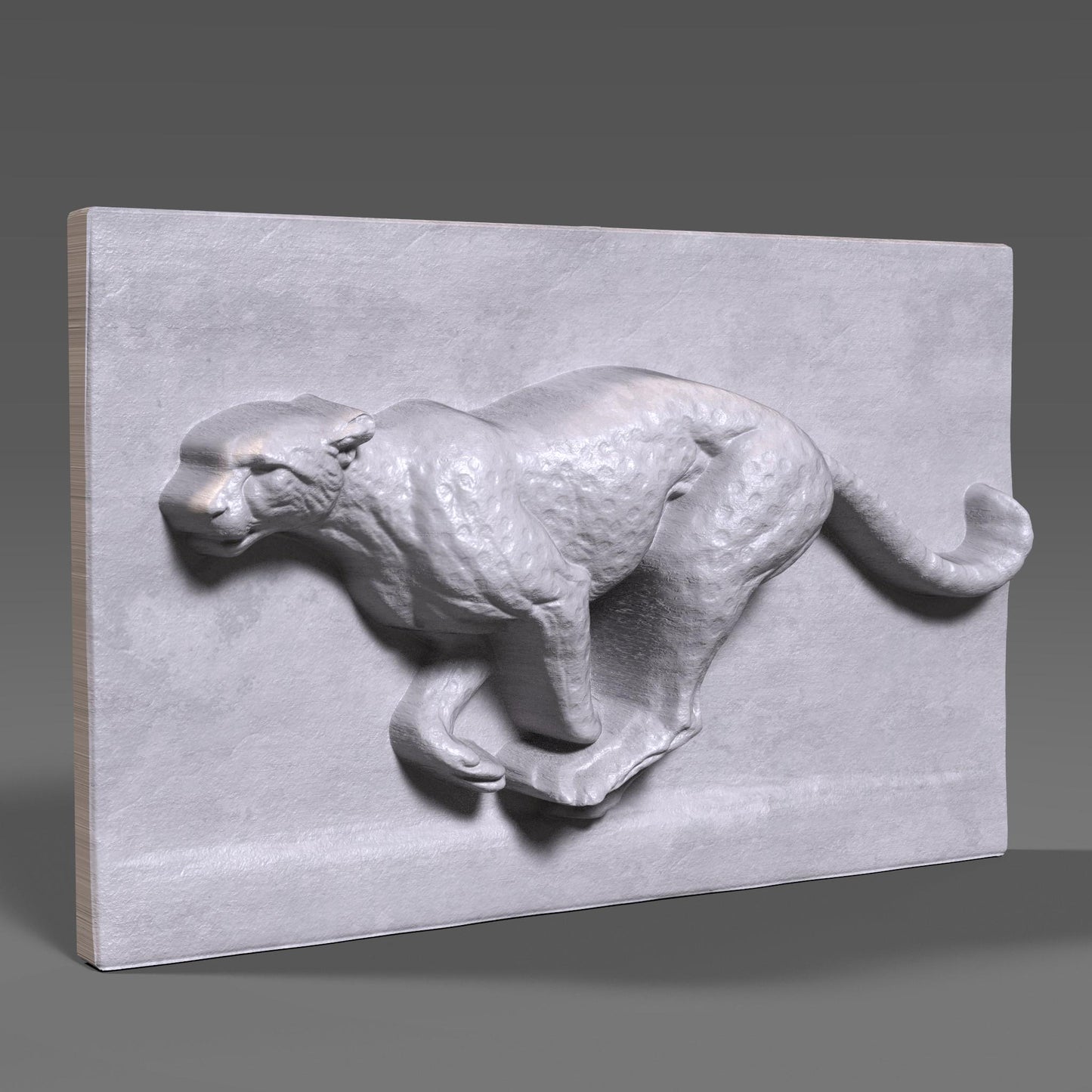 Running Cheetah Bas Relief |Wall Art | Wildlife Carving | Animal Sculpture Decor | CNC STL Panel(Digital Download )