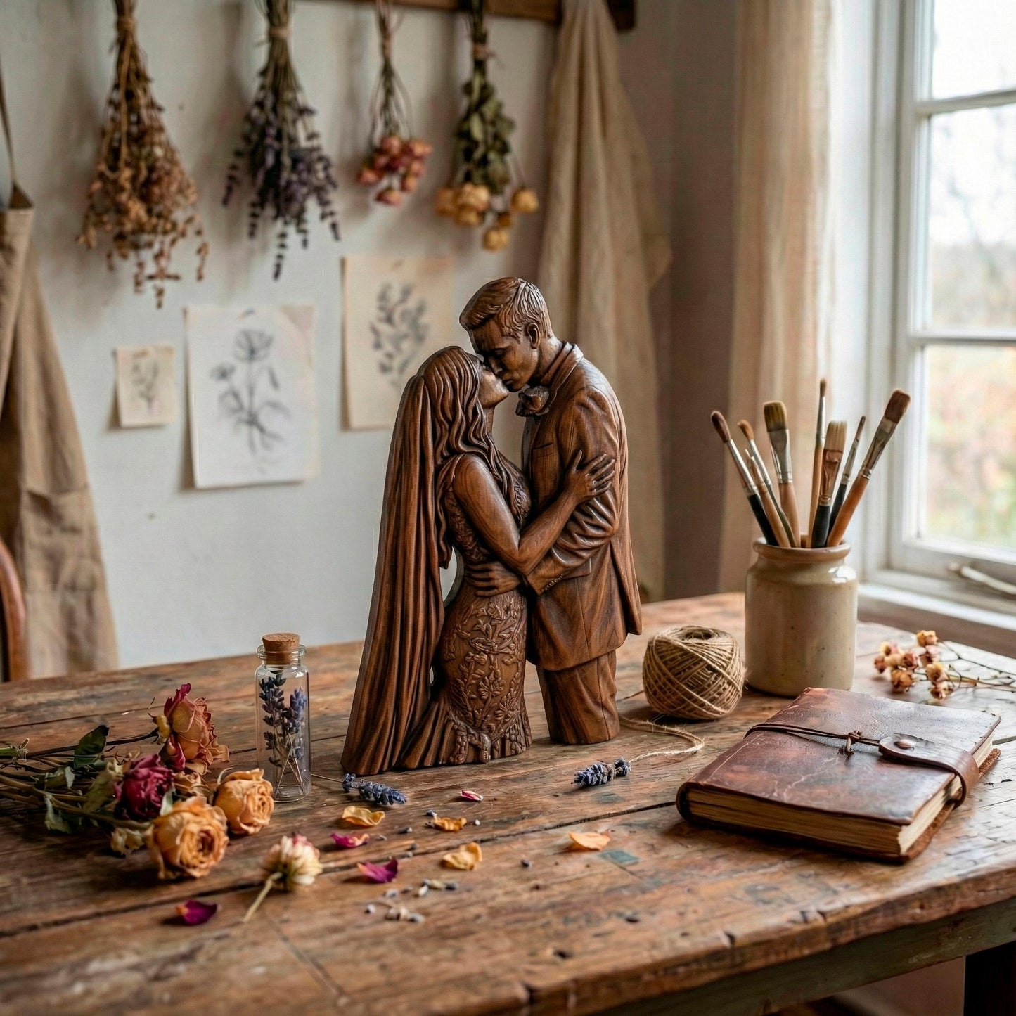 Highly detailed romantic couple kissing 3D sculpture STL file, featuring a bride and groom in an intimate embrace, perfect for wedding decor, anniversary gifts, Valentine’s Day presents, and luxury home art. This printable digital model is ideal for resin and FDM 3D printing, CNC carving, and bas-relief wall art, capturing love, emotion, and elegance in a timeless couple statue.