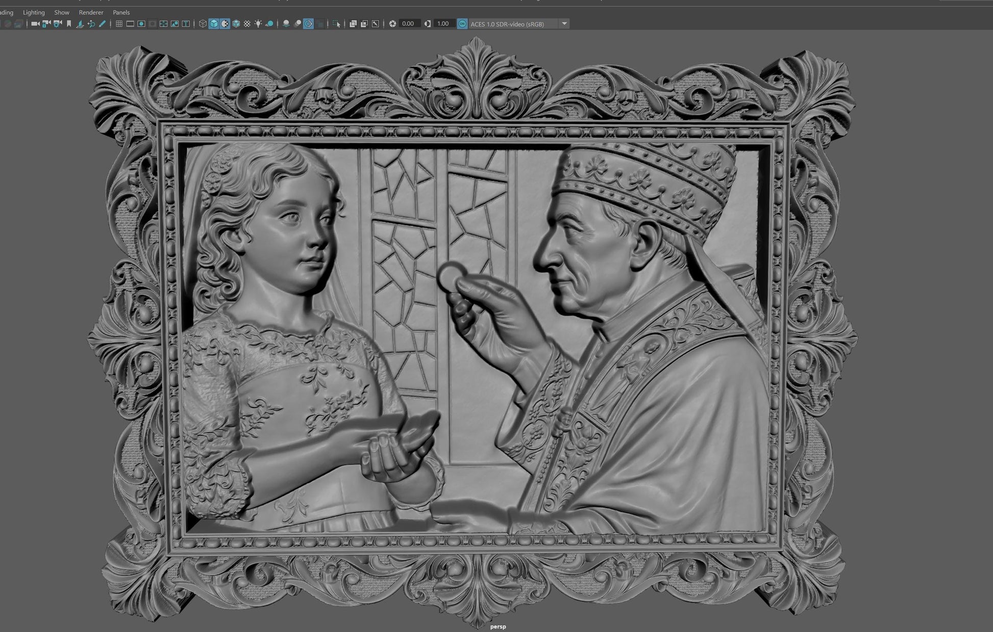Custom First Communion 3D Bas Relief STL | Child Communion Wall Art: Personalized STL File (Digital Download)