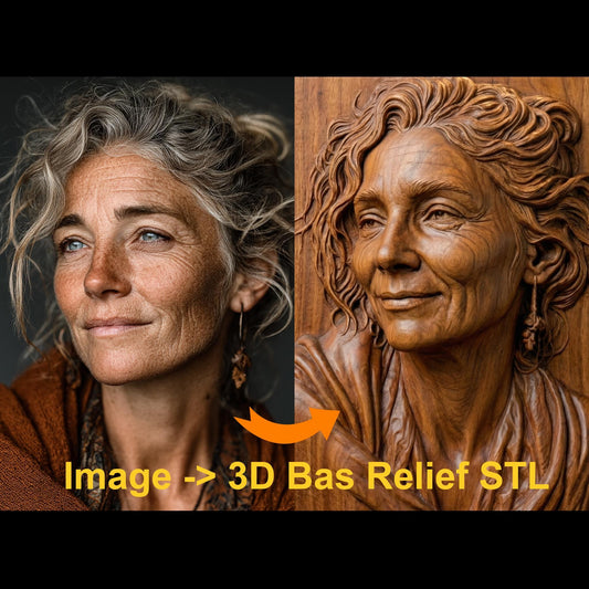 Transform your photo into a stunning 3D bas-relief portrait with exceptional realism and handcrafted detail. Each piece is digitally sculpted to capture natural facial expressions, textures, and depth, perfect for CNC carving, 3D printing, or wall art creation. This premium service converts your image into a high-quality STL file ready for carving or printing, ideal as a personalized gift, memorial artwork, or fine art home decor piece.