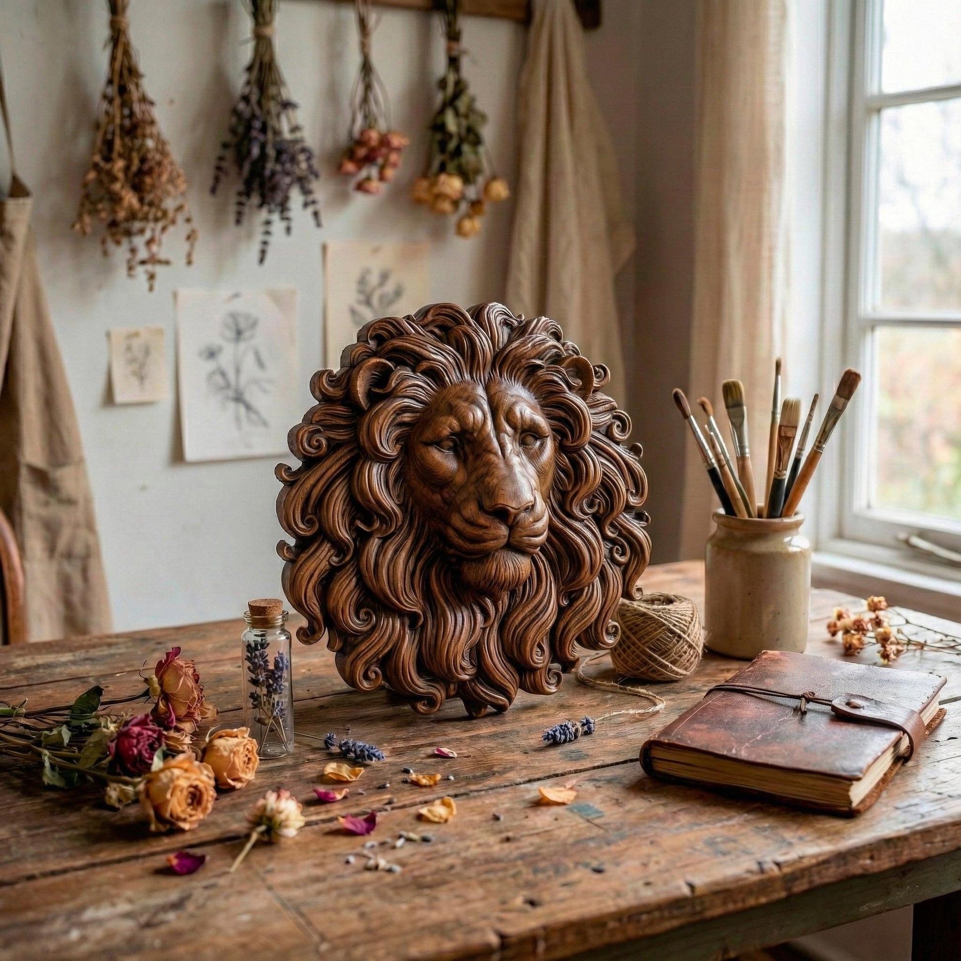 A powerful 3D bas-relief carving of a regal lion’s head with a majestic flowing mane, symbolizing strength, courage, and royalty. Perfect for CNC wood carving, laser engraving, or 3D printing in resin, stone, or walnut finishes. Ideal as bold wall art decor for offices, lodges, or home interiors with a jungle or safari theme. This lion design evokes leadership and bravery—ideal for summer statement pieces or patriotic displays for Independence Day (United States).