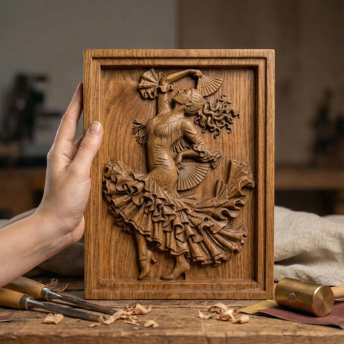 Flamenco Dancer Relief STL | CNC, 3D Print (Digital Download)