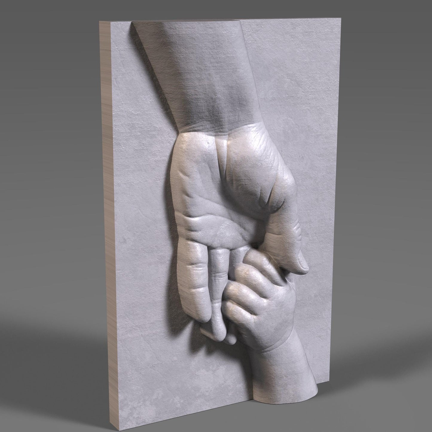Celebrate the bond between father and child with this heartfelt 3D STL bas relief design. Perfect for Father’s Day, this digital model features a father holding a child’s hand—symbolizing protection and love. Ideal for 3D printing, CNC wood carving, or laser engraving. Use this touching artwork to create memorable gifts, wall plaques, or wooden keepsakes. Download instantly and craft with wood, stone, or resin.