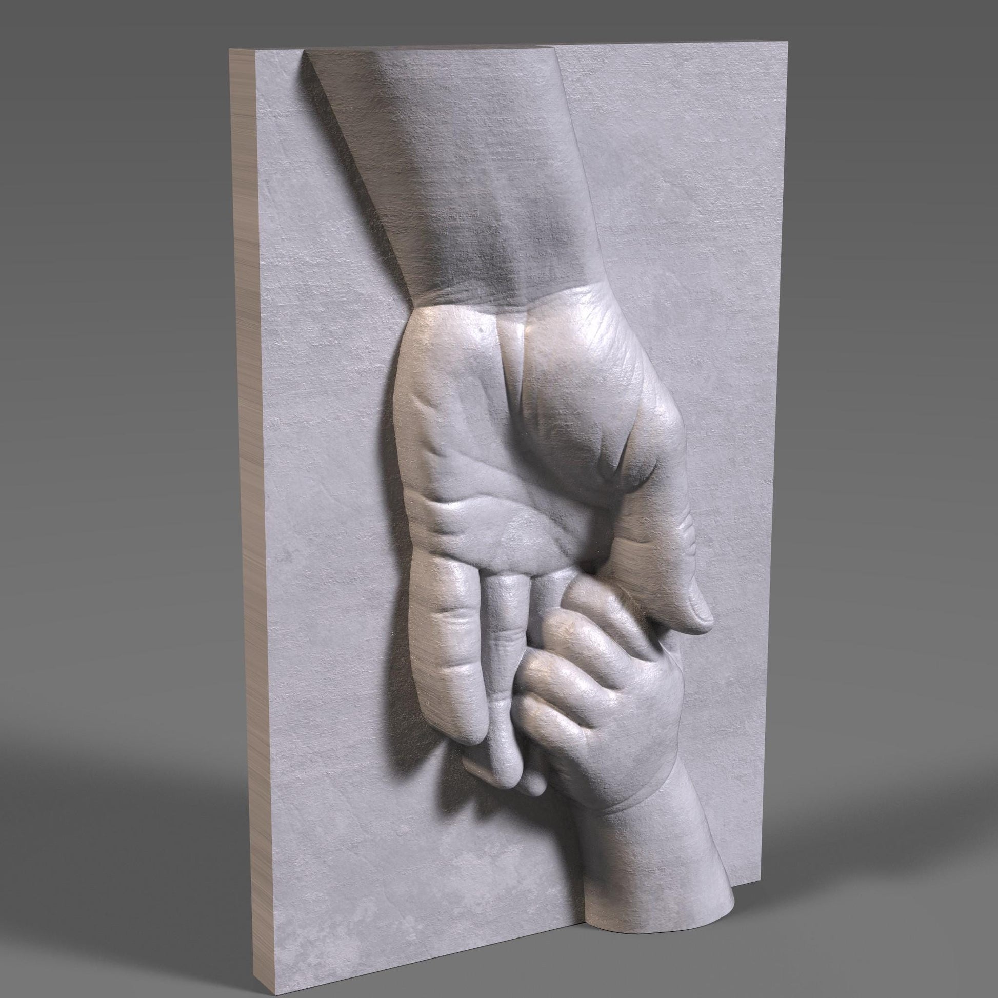 Celebrate the bond between father and child with this heartfelt 3D STL bas relief design. Perfect for Father’s Day, this digital model features a father holding a child’s hand—symbolizing protection and love. Ideal for 3D printing, CNC wood carving, or laser engraving. Use this touching artwork to create memorable gifts, wall plaques, or wooden keepsakes. Download instantly and craft with wood, stone, or resin.