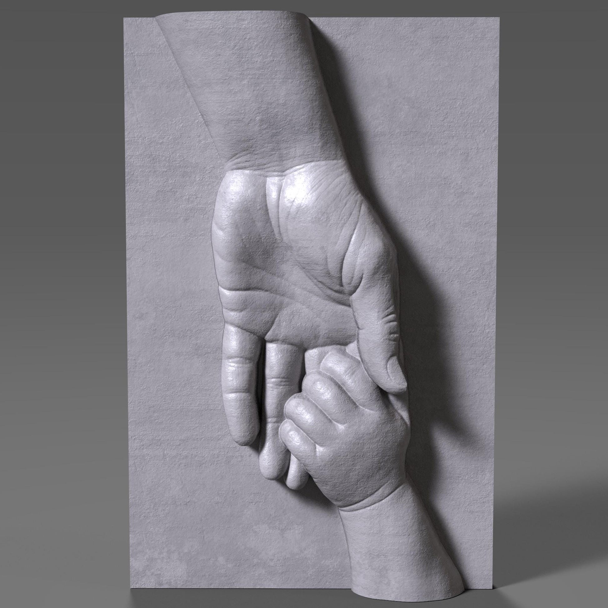 Celebrate the bond between father and child with this heartfelt 3D STL bas relief design. Perfect for Father’s Day, this digital model features a father holding a child’s hand—symbolizing protection and love. Ideal for 3D printing, CNC wood carving, or laser engraving. Use this touching artwork to create memorable gifts, wall plaques, or wooden keepsakes. Download instantly and craft with wood, stone, or resin.