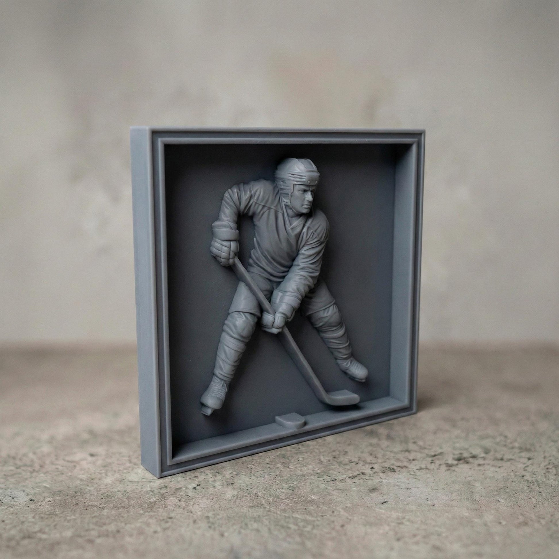 3D Hockey Player STL Model | CNC Router, Laser Engraver (Digital Download)