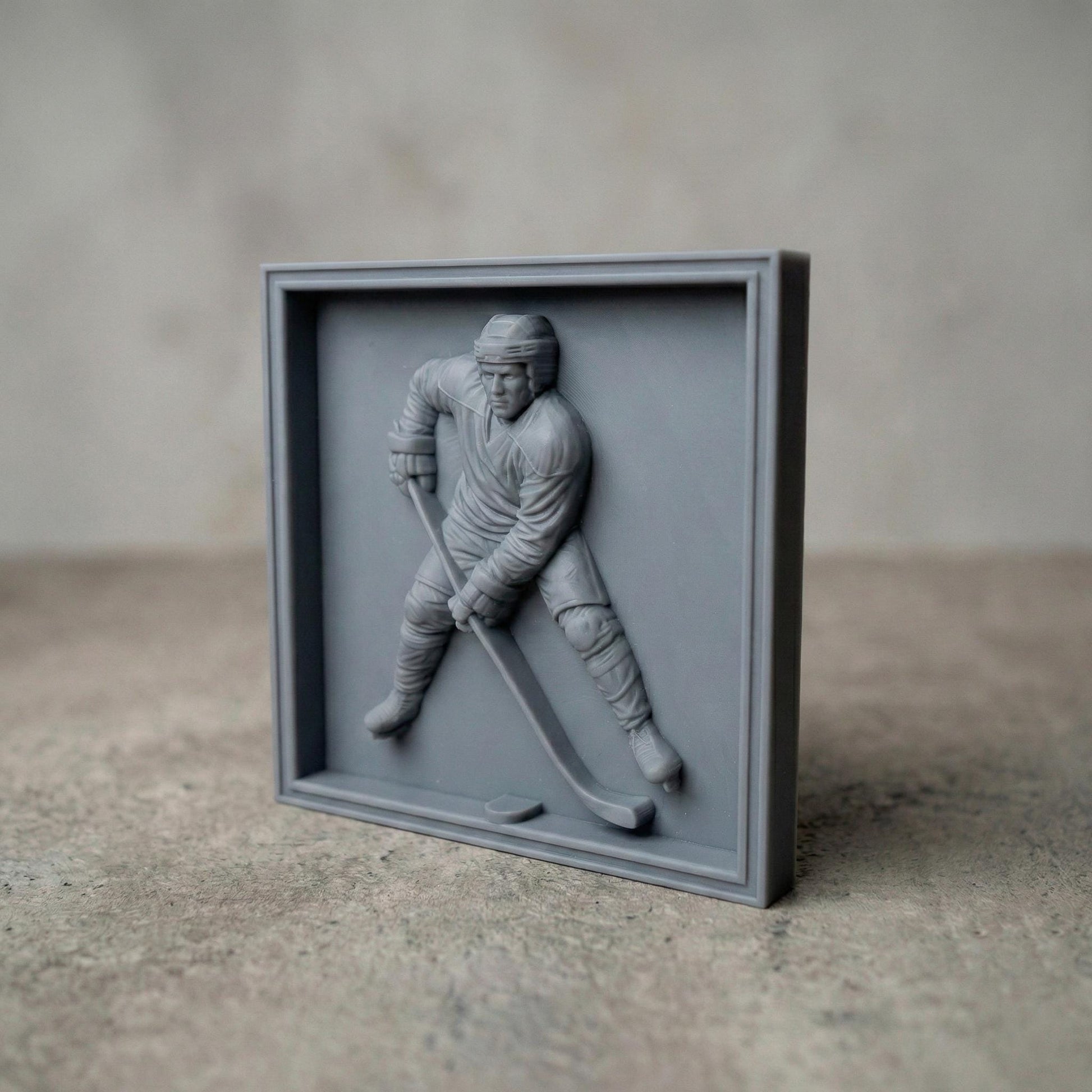 3D Hockey Player STL Model | CNC Router, Laser Engraver (Digital Download)