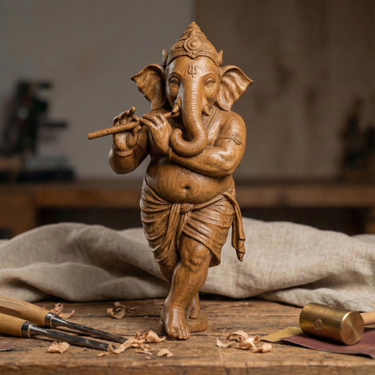 High-resolution 3D STL model of Lord Ganesha depicted in a seated posture, intricately designed for 3D printing, laser engraving, and CNC wood carving. This digital bas relief sculpture showcases fine details including traditional ornaments, headgear, and symbolic hand mudras. Ideal for creating spiritual wall panels, Hindu temple decor, or devotional gifts. Suitable for wood, resin, stone, or acrylic carving. Perfect for artisans, hobbyists, or religious décor creators.