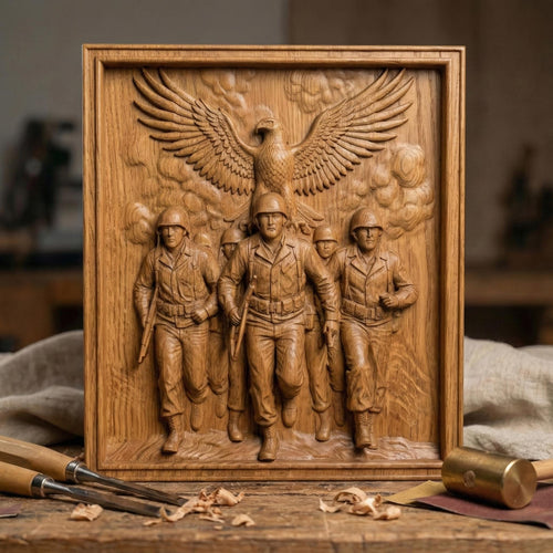 USA Soldiers Eagle 3D Model |  America 250 Wall Art (Digital Download)