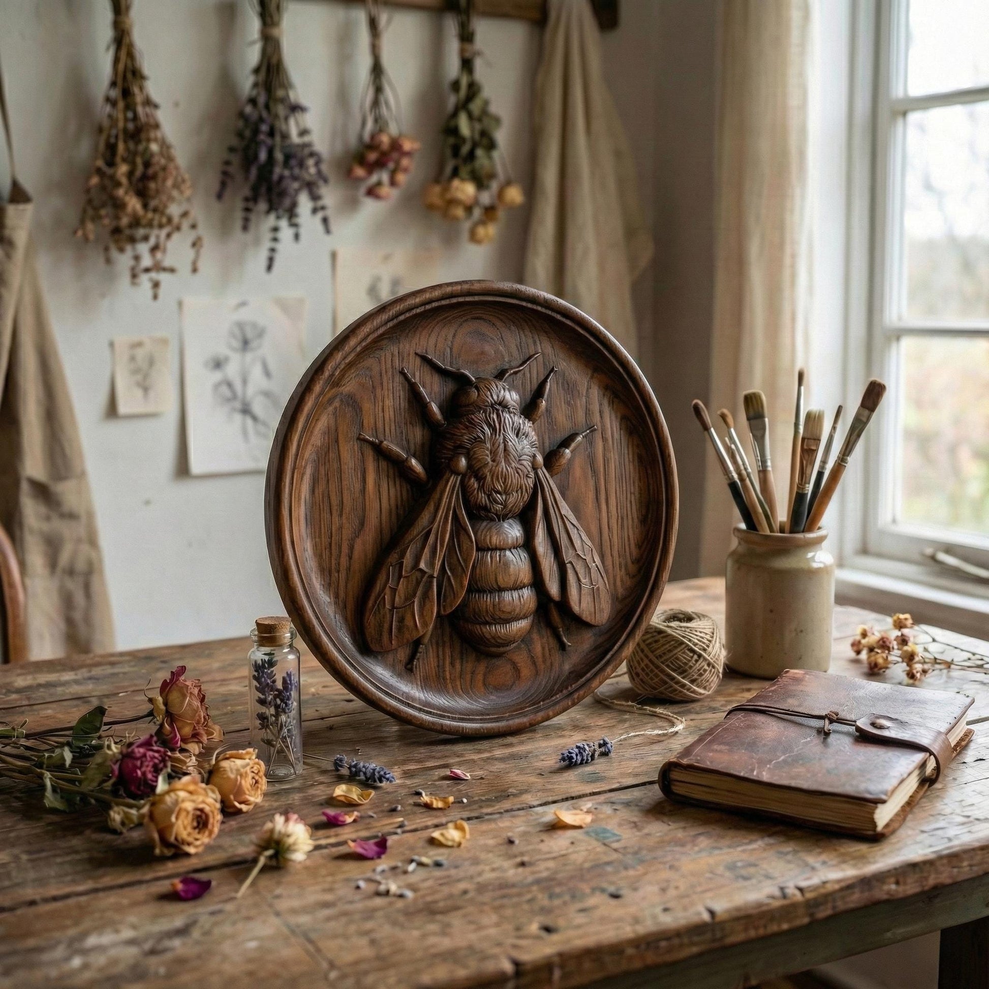 Honey Bee Relief 3D Model | Spring Farmhouse Wall Art (Digital Download)