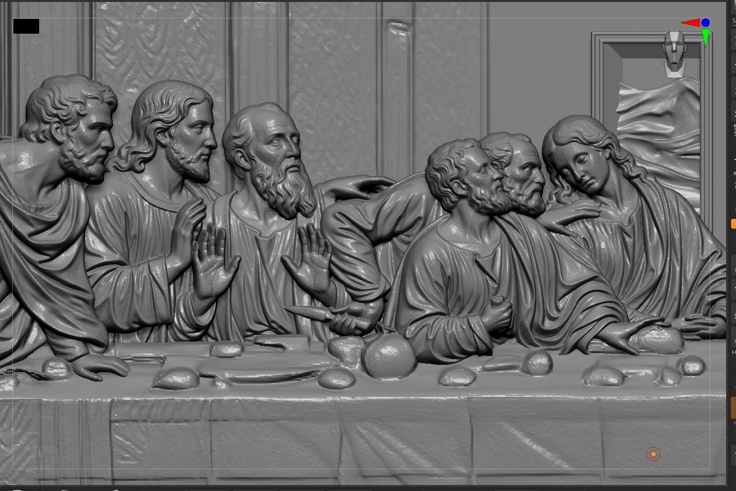 Last Supper STL 3D Model | Christian Religious Wall Art | CNC & 3D Print | Digital Download