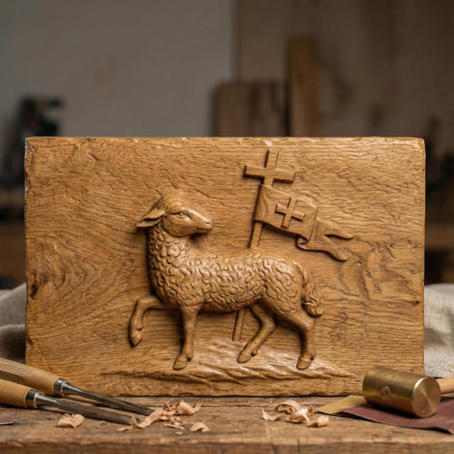 Lamb of God 3D Relief | Agnus Dei Wood Carving CNC Model (Digital Download)