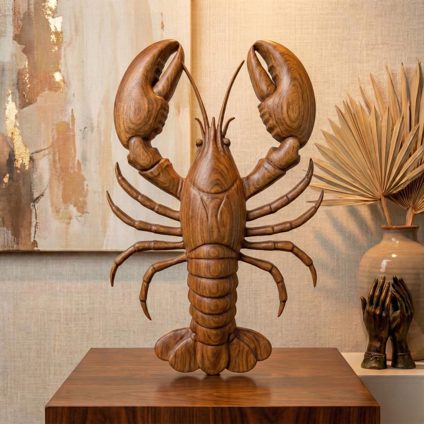 Bring the charm of the sea to your space with this stunning 3D Lobster Bas Relief Wood Art. This digital design captures the intricate form of a lobster in high detail, from its segmented claws to delicate legs, perfect for marine and coastal-themed interiors. Ideal for CNC carving or laser engraving, the panel includes subtle wood grain detail and chipped-edge slab aesthetics for a handcrafted, rustic feel. A perfect fit for beach homes, seafood restaurants, or nautical gift lovers.