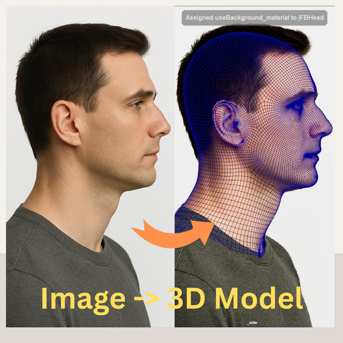 Custom 3D Head STL for 3d Print