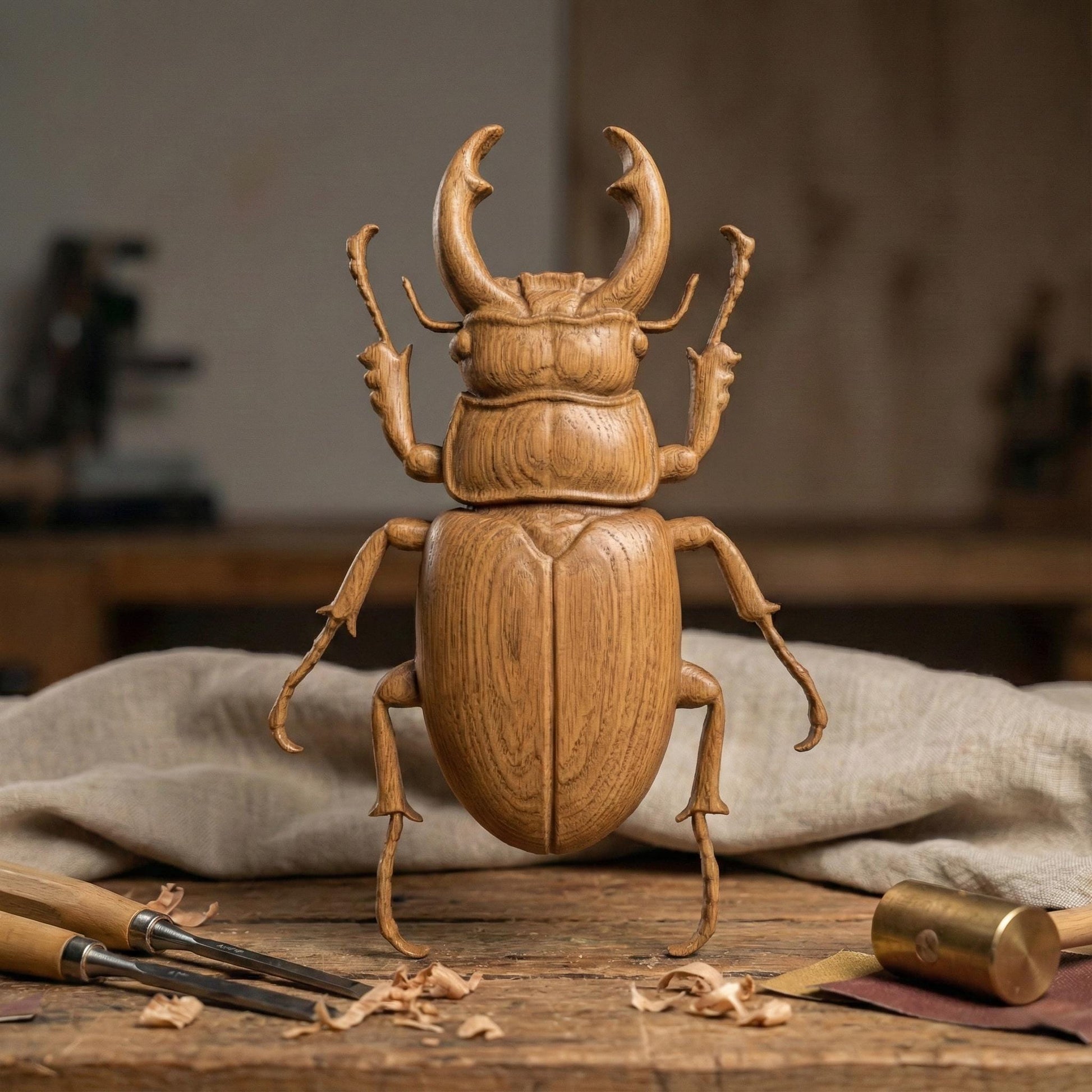 Beetle 3D Relief Model: CNC, Laser, 3D Printing (STL File)