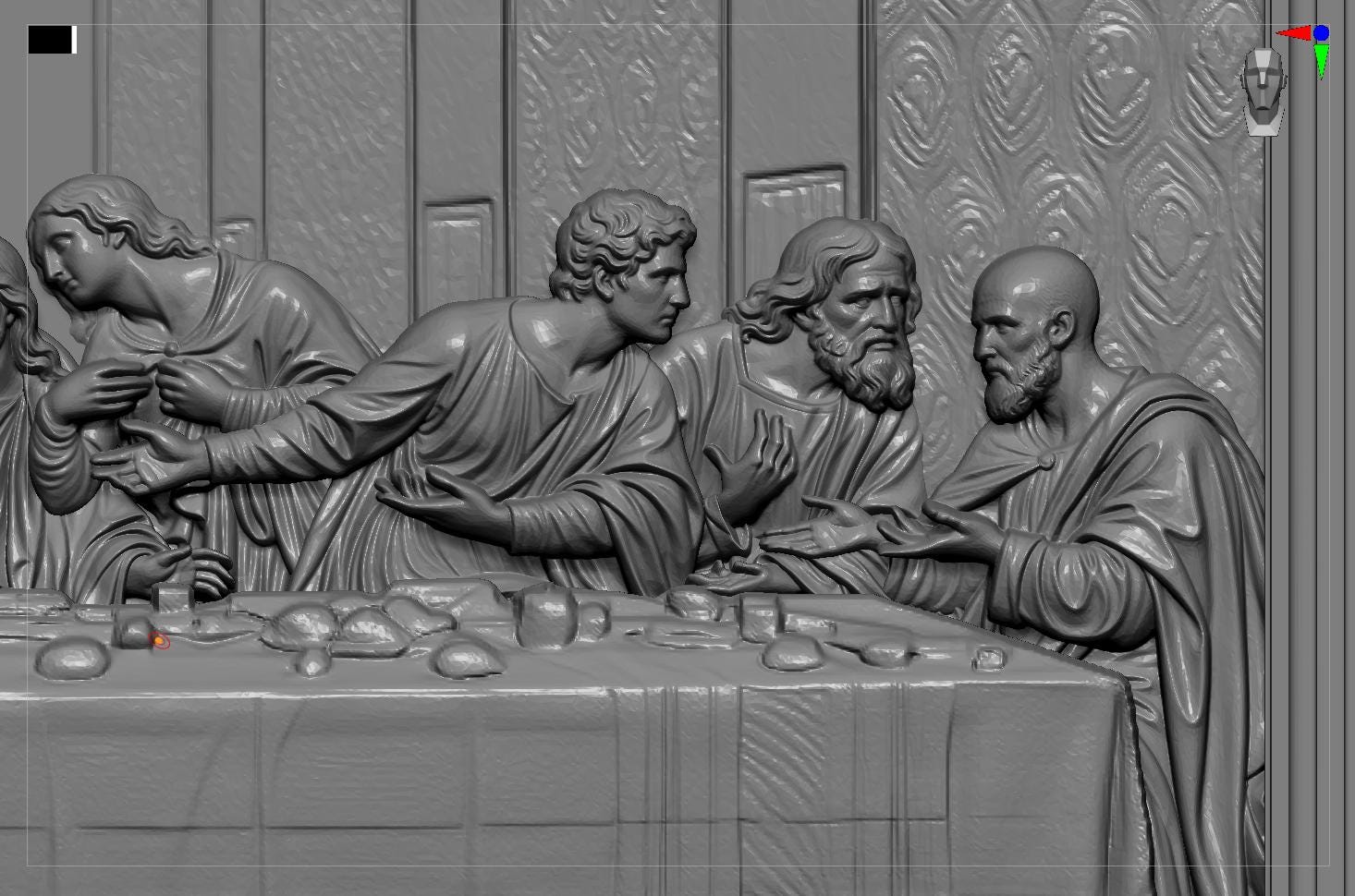 Last Supper STL 3D Model | Christian Religious Wall Art | CNC & 3D Print | Digital Download
