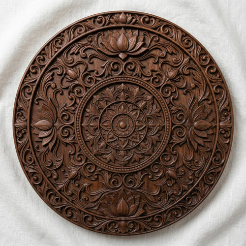 Lotus Mandala STL 3D Model | Spiritual Floral Wall Art | CNC & 3D Print | Digital Download