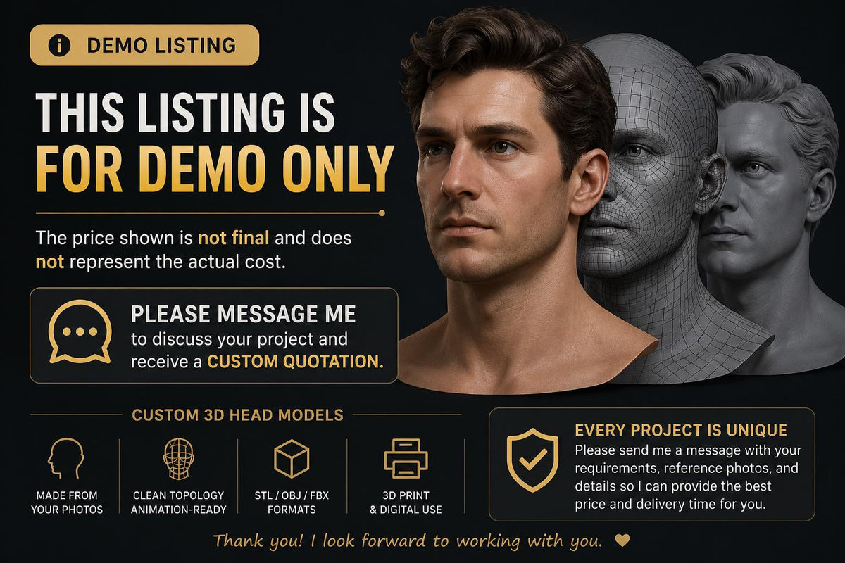 Custom 3D Head STL for 3d Print
