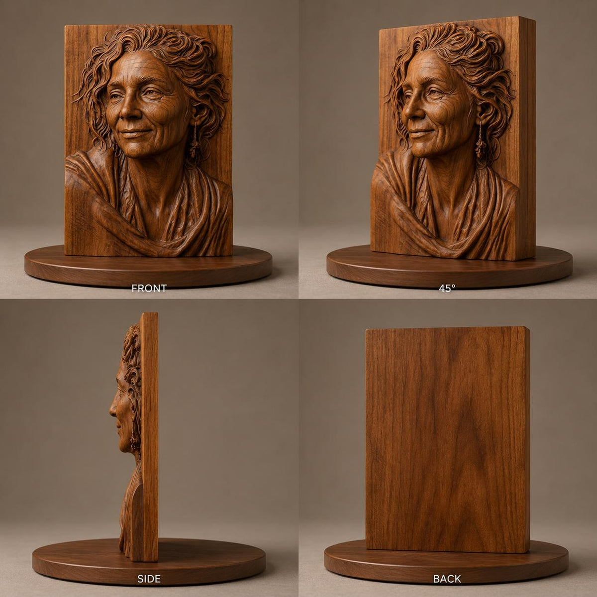 Custom 3D Bas Relief Portrait, Photo to STL by Film Character Artist, Digital Download
