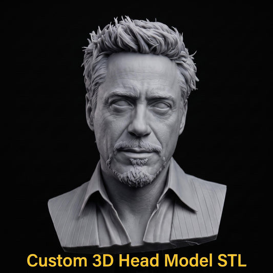 Custom 3D Head Model STL for 3D Printing