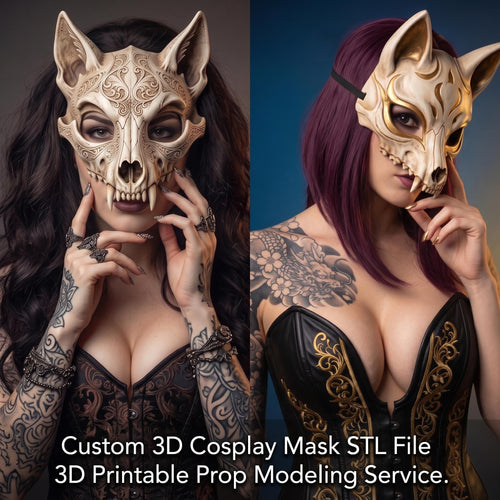 Custom 3D Cosplay Mask STL File | 3D Printable Prop Modeling Service