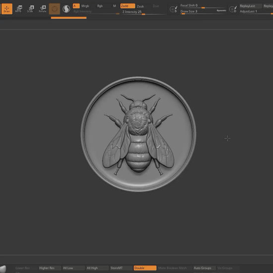 Honey Bee Relief 3D Model | Spring Farmhouse Wall Art (Digital Download)