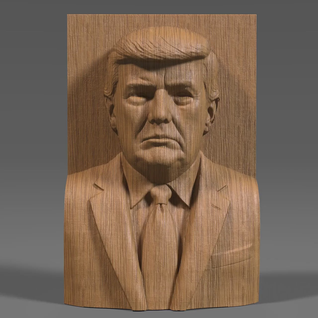 Donald Trump Bust Bas Relief: 3D STL File for CNC, Laser, Print (Digital Download)
