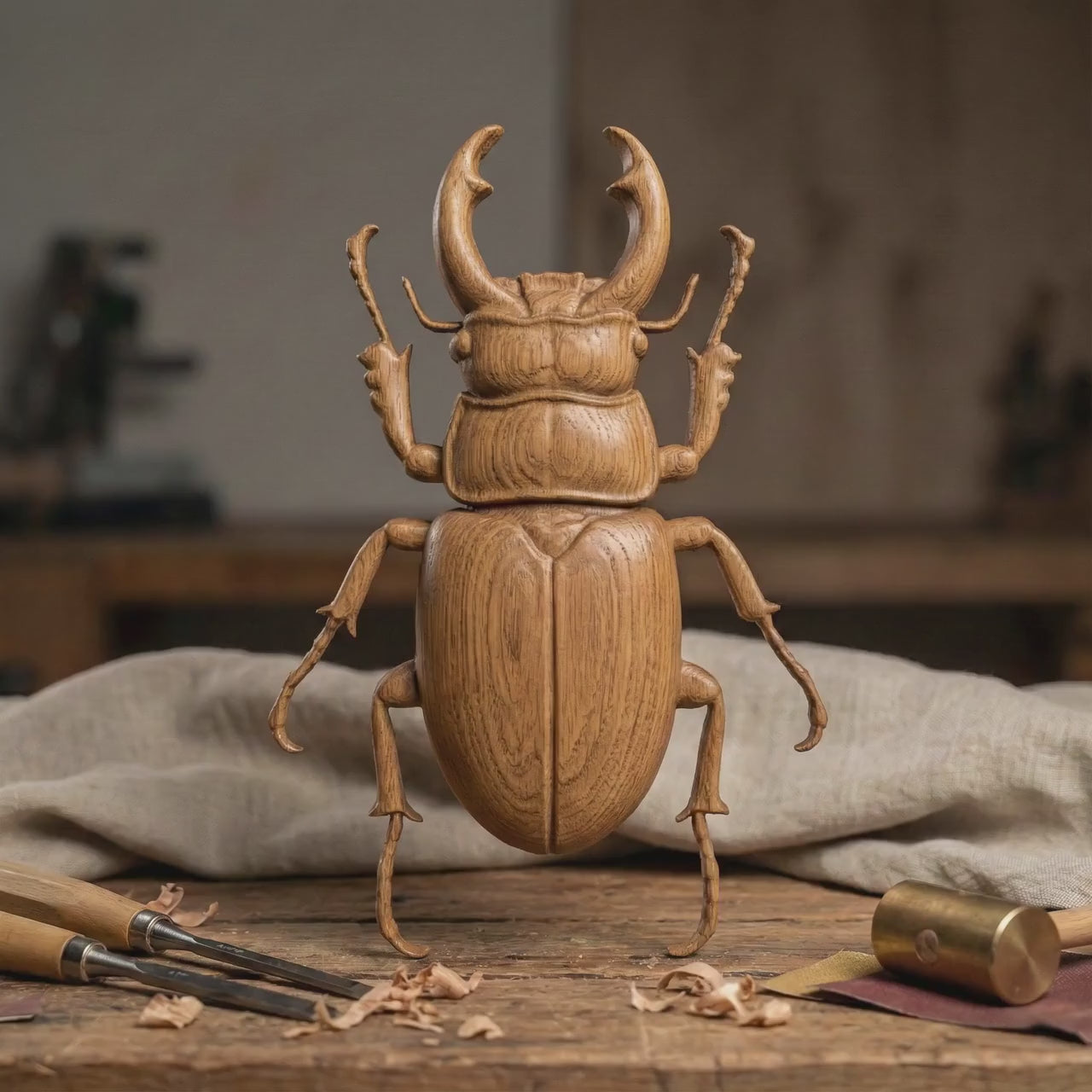 Beetle 3D Relief Model: CNC, Laser, 3D Printing (STL File)