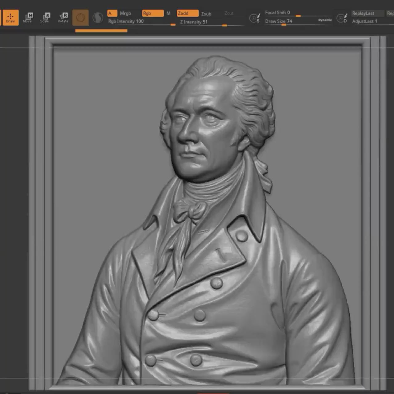 Alexander Hamilton STL 3D Model | Founding Father Wall Art | America 250 | Digital Download