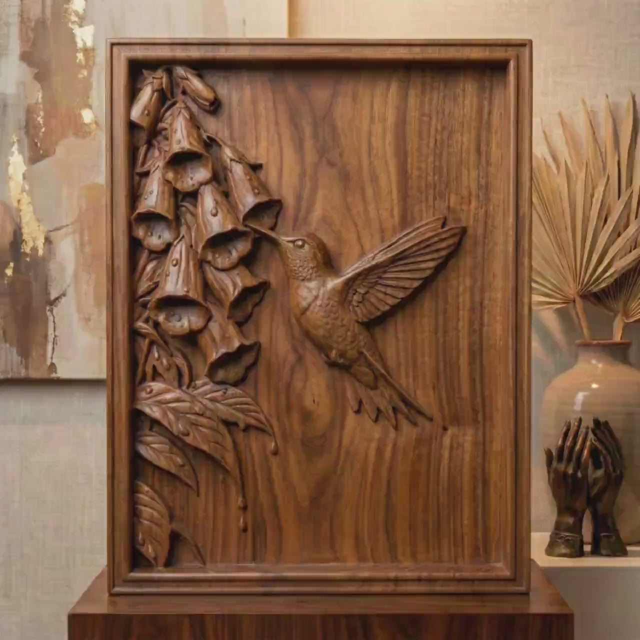 Hummingbird STL 3D Model | Nature Wildlife Wall Art | CNC & 3D Print | Digital Download